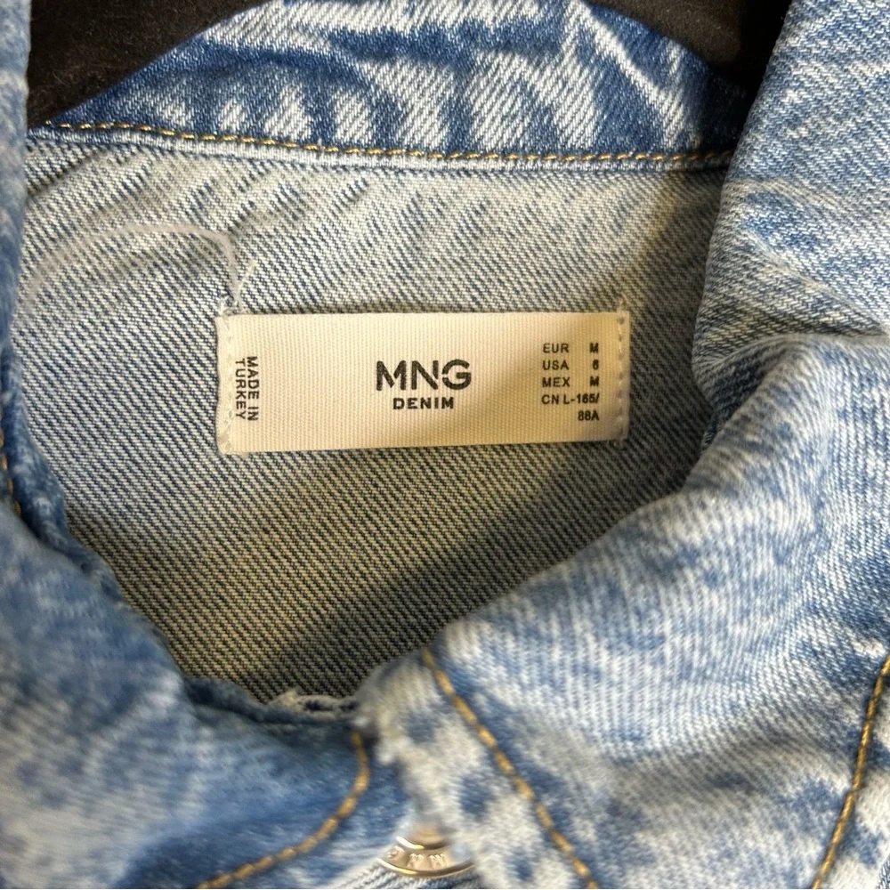 Mango Denim Shirt Dress Long Sleeve Midi Women’s Size 6 - Picture 6 of 11